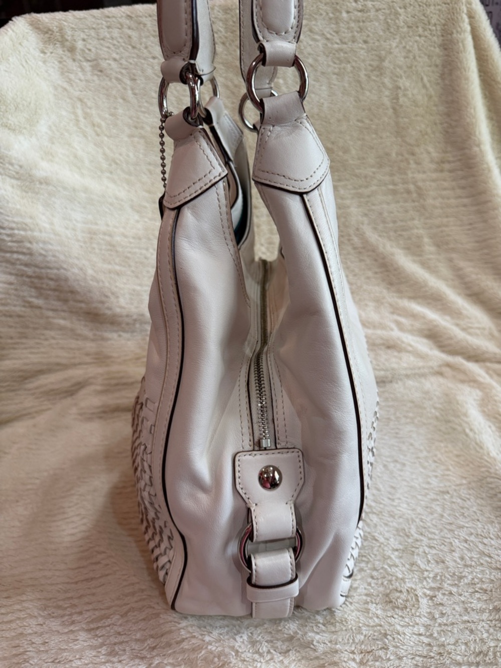 COACH Madison Maggie Woven Handbag - Picture 5 of 14